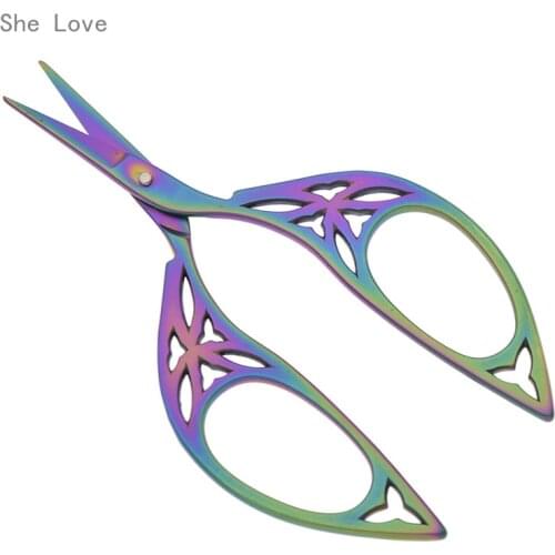 Chzimade Stainless Steel European Vintage Scissors Antique Floral Sewing Scissor for Needlework Tailor Shears Fabric DIY Tool