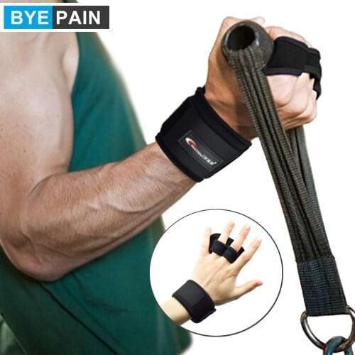 1Pair BYEPAIN Healt Care Workout Gloves Palm Brace Support with Wrist Support - Silicone Padding to avoid Calluses