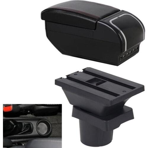 Armrest box For Chevrolet Spark III avro Rotatable PU Leather Central Store Content box with USB Interface Car accessories