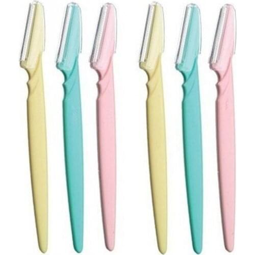 6Pcs Simple Eyebrow Razor Mini Women Makeup Facial Hair Eyebrow Removal Eyebrow Trimmer Trimming Your Excrescent Eyebrow
