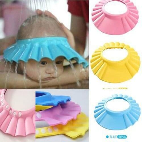 Baby Kids Shampoo Cap Wash Hair Bath Hats Adjustable Shield Waterproof Ear Protection Eye Children Boys Girls Hats Infant