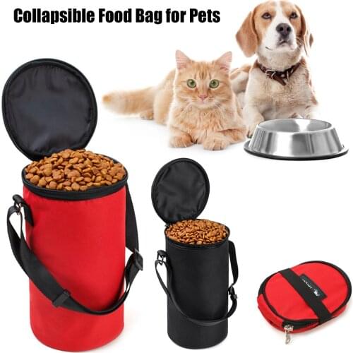 Pet Dog Food Container Bags for Cat Food Box Dogs Outdoor Storage Bags Seal Pets Training Treat Bag Snack Pouch Holder Pocket