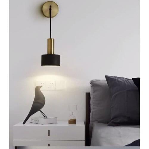 Loft modern crystal bedroom light stone led corridor wall lamp bedroom living room home deco wall lamp