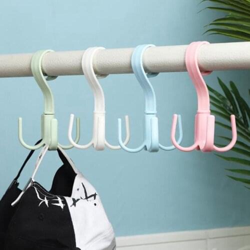 Four Claws Hooks 360 Degrees Rotate Dry Wet Dual Use Towel Hanger Home Clothes Shoes Sundries Multi-Function Organizers