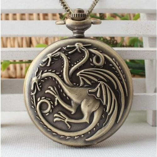 Vintage bronze quartz men and woman Good quality steampunk Necklace pocket watches Gift watches