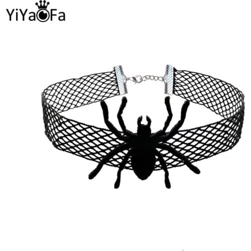 YiYaoFa Vintage Lace Multiple Necklace & Pendant Gothic Choker Spider Necklace for Women Accessories False Collar JL-283