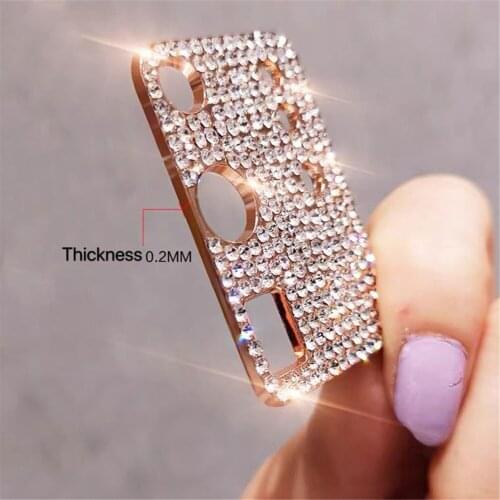 Glitter Rhinestone Camera Lens Protector For Samsung Galaxy S20 Ultra Note 20 Plus Diamond Camera Screen Protective Ring Cover