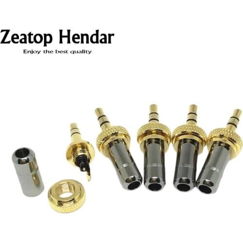 10Pcs Mini 3.5mm 3Pole Screw Locking Stereo Jack 3.5 Audio Plug for DIY Soldering Wire Connector Silver