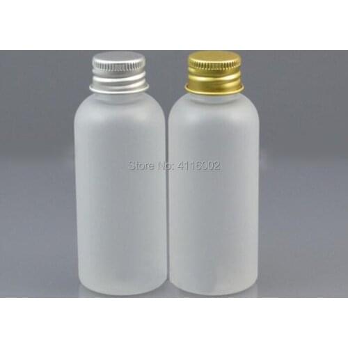 100pcs 60ML Frosted Plastic Bottle With Silver/Gold Cap Shampoo Lotion Packaging Bottle Empty Cosmetic Container