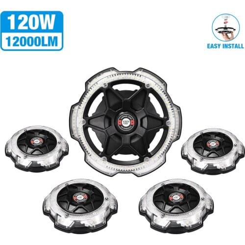 120W LED Garage Light 12000lm Bright Garage Ceiling Lighting Fixtures High Intensity Mining Lamps For Garage Workshop Warehouse