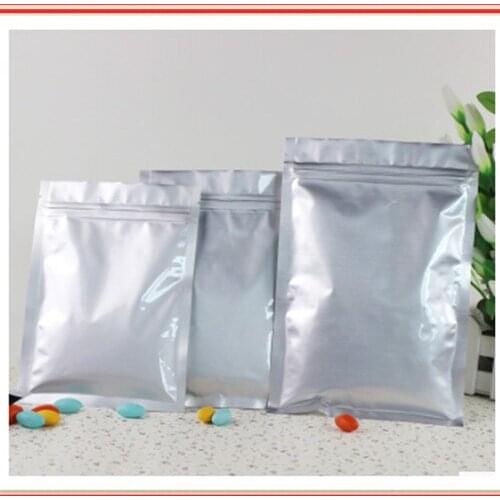 13cm*18cm 100Pcs/lot, zip lock Seal flat bottom aluminum foil bag,wholesale pure foil coffee tea bags