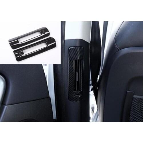 2PCS Carbon Fiber Style ABS B Pillar AC Air Outlet Vent Trim For Land Rover Discovery Sport 2015 2016 2017 Car Accessories