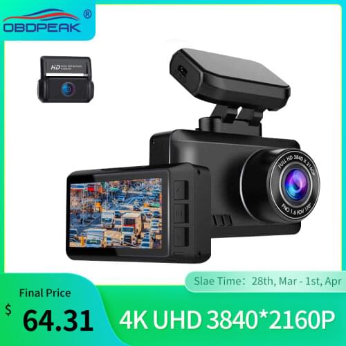 4K Car DVR Dash Cam Wifi GPS Track 3840*2160P 30FPS Ultra HD Super Night Vision Auto Camera Video Recorder With Rear view Camer