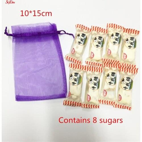 50pcs/lot,10x15 Drawable Organza Bags Organza Sheer Wedding Favors And Gifts Jewelry Packaging Bags 6zSH314