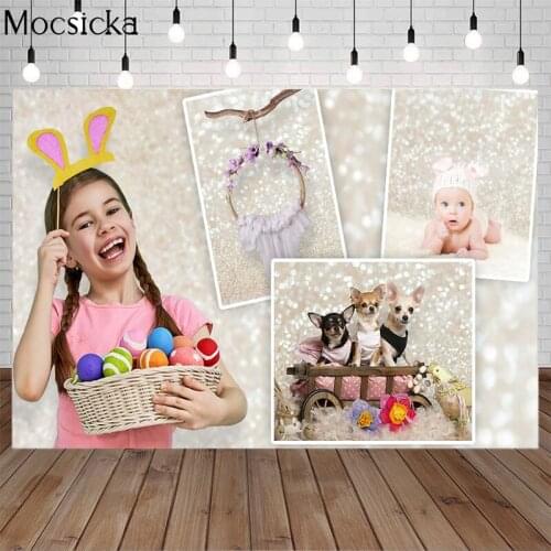 Mocsicka White Bokeh Photography Background Birthday Party Backdrop Newborn Child Portrait Decoration Props For Photo Studio