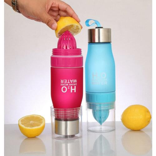 Water Bottle Lemon Juice Fruit Infuser Drinkware Sport Shaker Cute Water Drinking Bottles BPA Free Tomato Water Bottle 650ml
