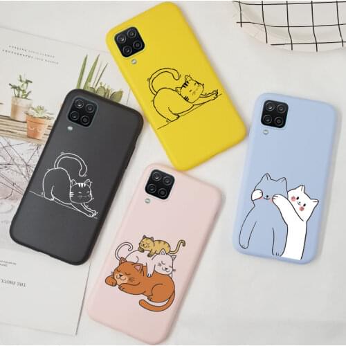Funny Cat Case For Samsung Galaxy A32 A12 A52 A72 A21S A11 M11 M12 M21 M31 M31S M30S Case Silicone TPU Soft Cat Cover A 32 4G 5G