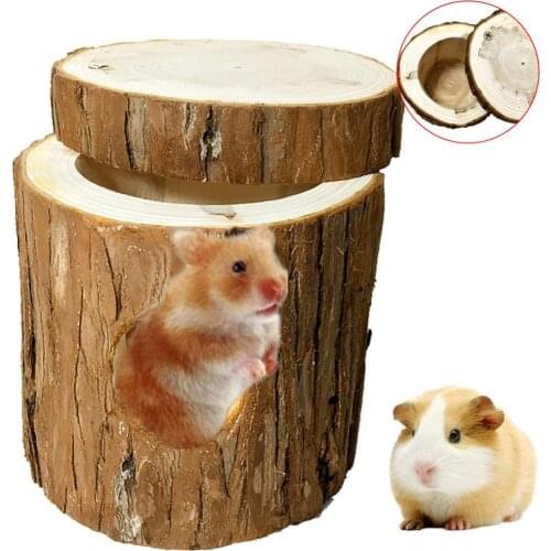 Wooden Small Animal Funny Hamster Wood Tunnel Hollow Tree Trunk Tube Molar Chew Toy Pet Products Accessories