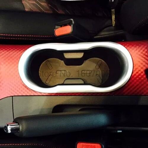 For Nissan Lannia 2016 Chrome Car Interior Center Consoles Water Cup Holder Molding Trim Cover Frame Protectors Accessories