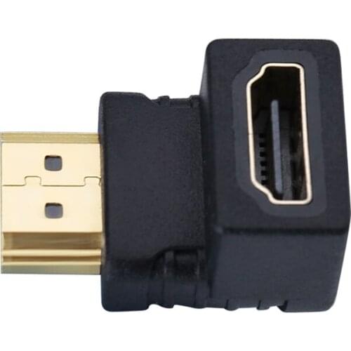 DTECH 4K HDMI Coupler Male to Female Port Right Angle 90 Degree Adapter