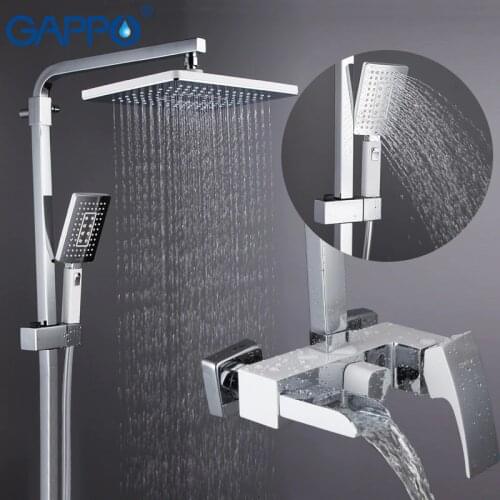 GAPPO Shower System brass bathroom shower set wall mounted massage shower head bath mixer bathroom shower faucet taps