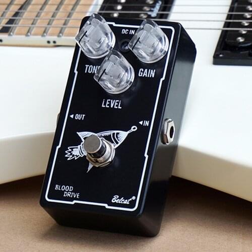 Belcat BLOOD DRIVE Guitar Effect Pedal True bypass Effects Stompbox for Electric Guitar with Tone Gain Level Control