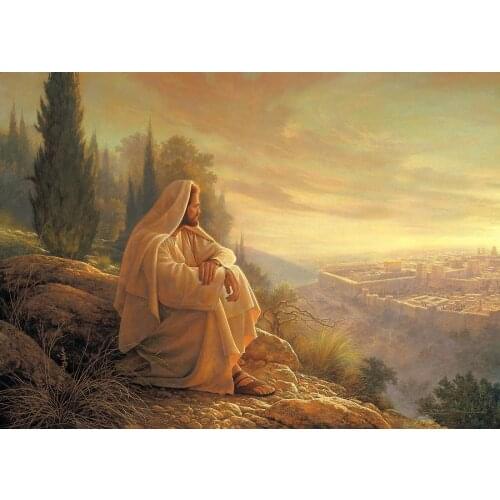 Jesus People Cross Stitch Kits Needlework Embroidery Crafts 14ct Unprinted DIY Arts Handmade Home Decor