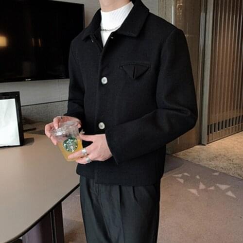 A short trench coat, a slim English wool coat, a vintage tweed mens fall and winter coat