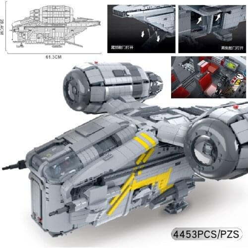 MOC Creator 4453PCS The UCS Razor Crest By Model Building Blocks Bricks Boy Toys Kids Birthday Gifts 75292