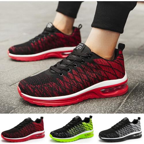 Men Women Running Shoes Air-sole Trendy Sneakers Breathable Outdoor Flatform Athletic Trainer Footwear