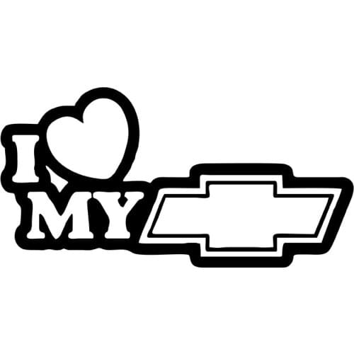 MIGNATIS - I Love My Chevrolet Logo Car Sticker Mural Art Decal For Car Window Loptop Decoration Vinyl Stickers Waterproof self