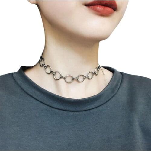 Fashion Link Chain Choker Necklace For Women Charm Necklace Collares Jewelry