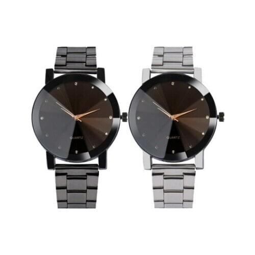 Fashionable casual watch supply South Korea premium brand steel belt mens and womens watches lovers watches the student table