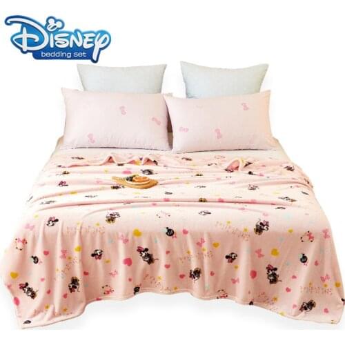 Disney Cartoon pink Minnie Mickey Mouse Soft Flannel Blanket Throw for Boys Girls on Bed Sofa Home Textile Couch Kids Gift