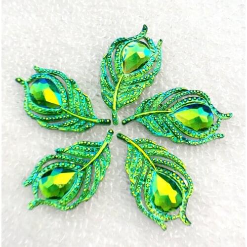 New 10pcs 20*38mm AB resin Rhinestones Crystal Flat Back button Sew On Stones For Clothing Craft Decoration-B076