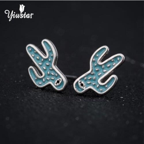 Yiustar New Arrival Costume Jewellery Stud Accessories Korean Cactus Earrings for Women boucle d'oreille femme 2018
