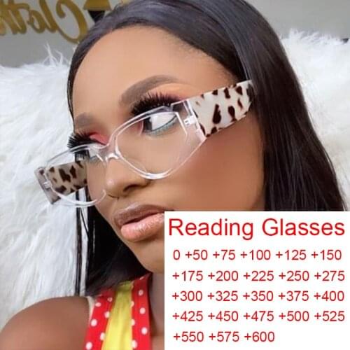 Transparent Prescription Glasses Presbyopia +0 +2 +6 Anti Blue Light Computer Reading Glasses 2021 Brand Fashion Small Shades