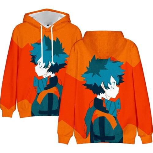 Autumn Yellow Hooded 3D Comic My Hero Academia Hoodies Men Sweatshirts Women Fashion Hip Hop Tops Boys Girls Cartoon Pullovers