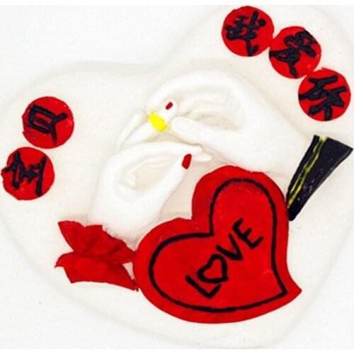 P850 love heart silicone chocolate mold cake decoration mould aromatherapy plaster decoration