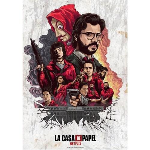 DIY 5D La casa de papel Poster Season 4 Diamond Painting cross stitch kits Full Square Embroidery art Animal paint by diamond