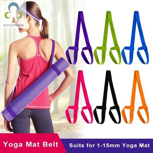Yoga Mat Strap Belt Adjustable Sports Sling Shoulder Carry Strap Belt Exercise Stretch Fitness Elastic Yoga Belt GYH