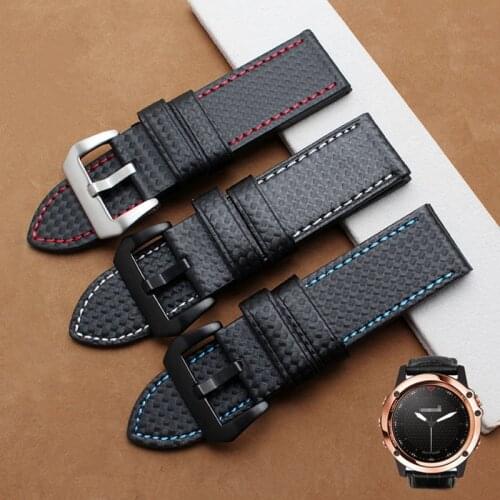 MERJUST For Samsung Gear S3 Classic Forntier Watchbands 22mm Carbon fiber patter Strap Black Bracelet With Steel Buckle