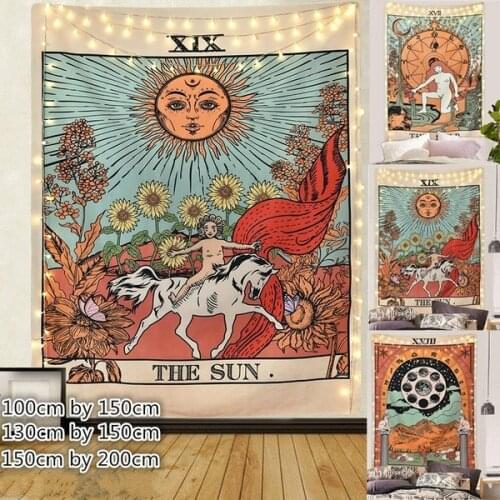 Sevenstars Tarot Tapestry The Moon Room Decor Tapestry Medieval Europe Divination Tapestry Wall Decor Mysterious Tapestry Tapiz