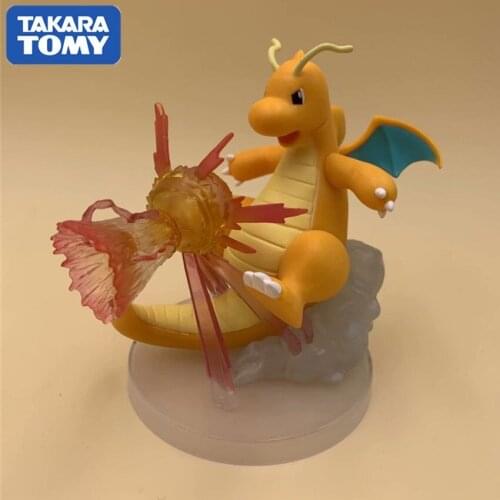 TAKARA TOMY Pokemon Pocket Monste 15cm Dragonite Action Figure Ornaments Dolls Brithday Toys for Children Boys