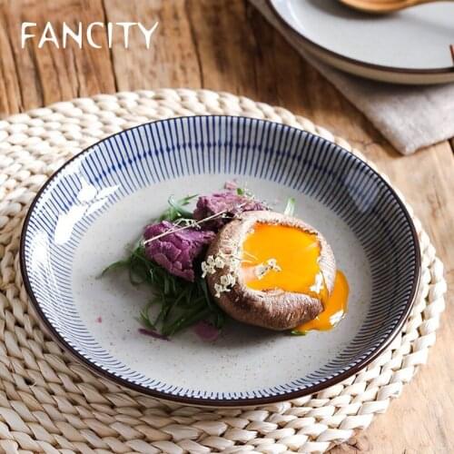 FANCITY Dishes, home creative deep plates, restaurant ceramic plates, personality porcelain plates, large plates