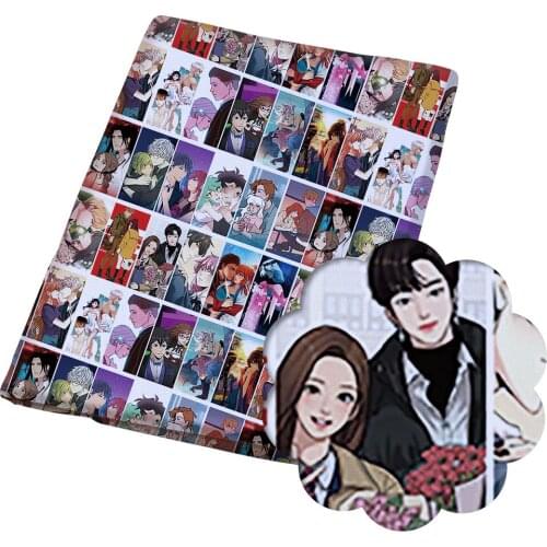 Diy polyester printed fabric patchwork sewing polyester cotton other textile crafts childrens cloth fabric 50 * 140cm/piece