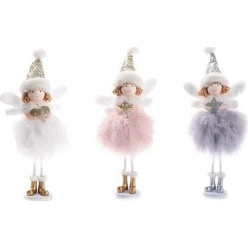 Angel Feather Ornament Christmas Angel Doll Children New Year Gift Christmas Decorations