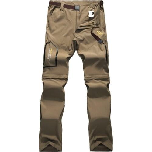Outdoor Men&Women Summer Quick-drying Removable Pants Outdoor Sports Breathable Waterproof Pants Camping Trekking Fishing Pants