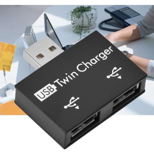 USB 2.0 Male To Twin Female Charger Adapter Dual 2 5v Converter Port Dc Connector Splitter Adapter Power Usb Charging Adapt Z4O9