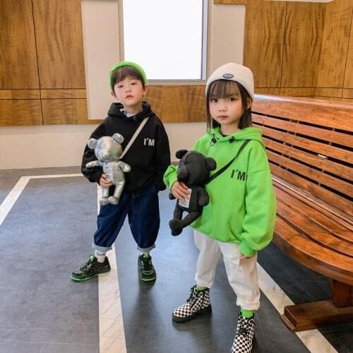 With Bear Spring Autumn Boys Sweatshirts Jacket Coat Kids Outwear Children Clothes Tops Teenager Gift High Quality